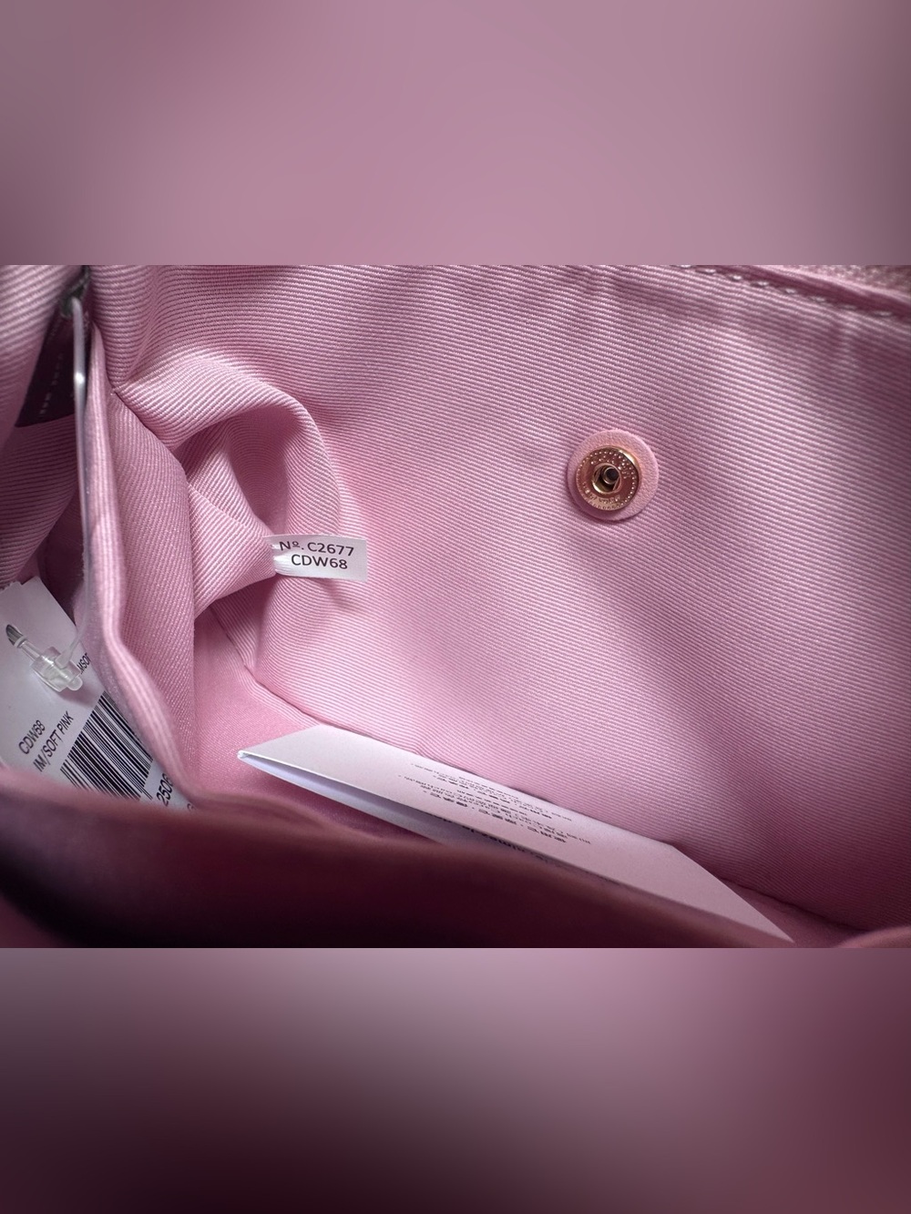 NWT Coach Teri Mini Crossbody Bag With Bows In Soft Pink CDW68 - Picture 9 of 9